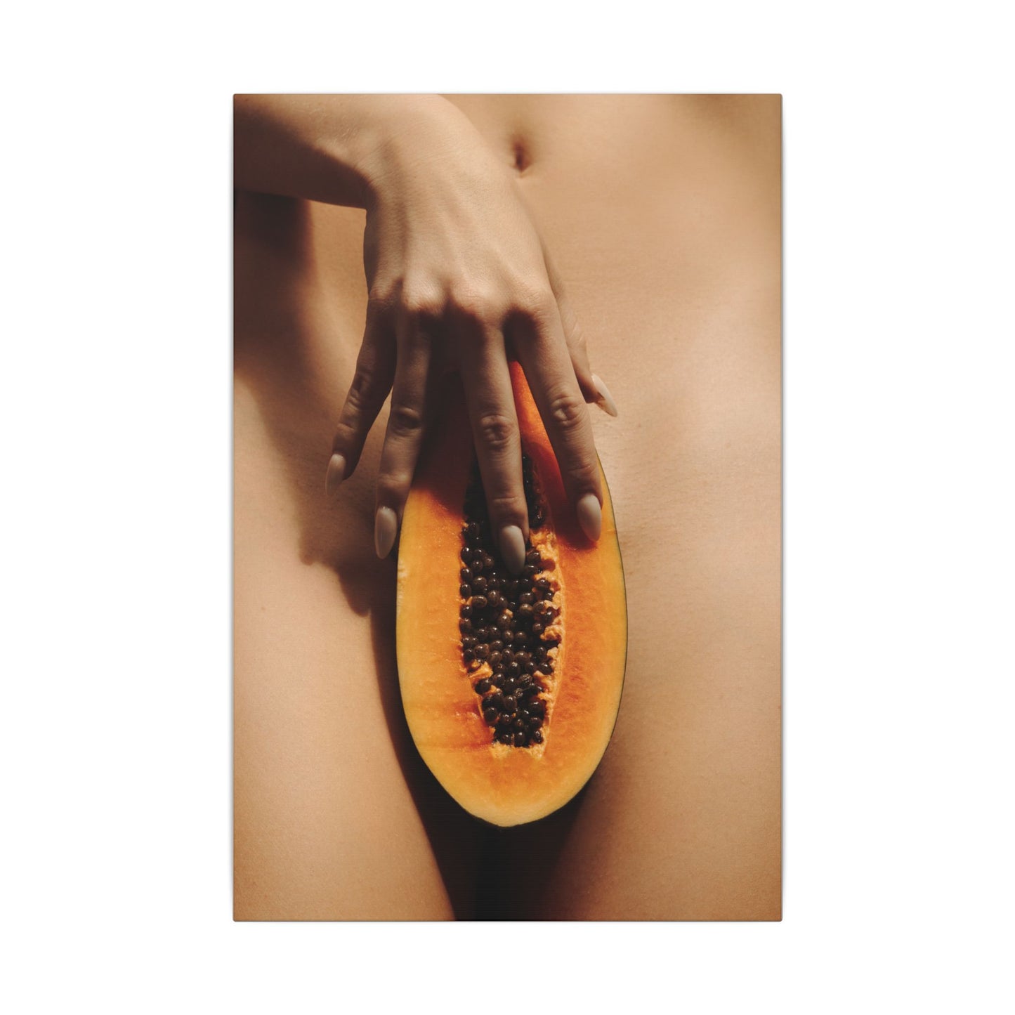 Sensual Papaya Art Canvas