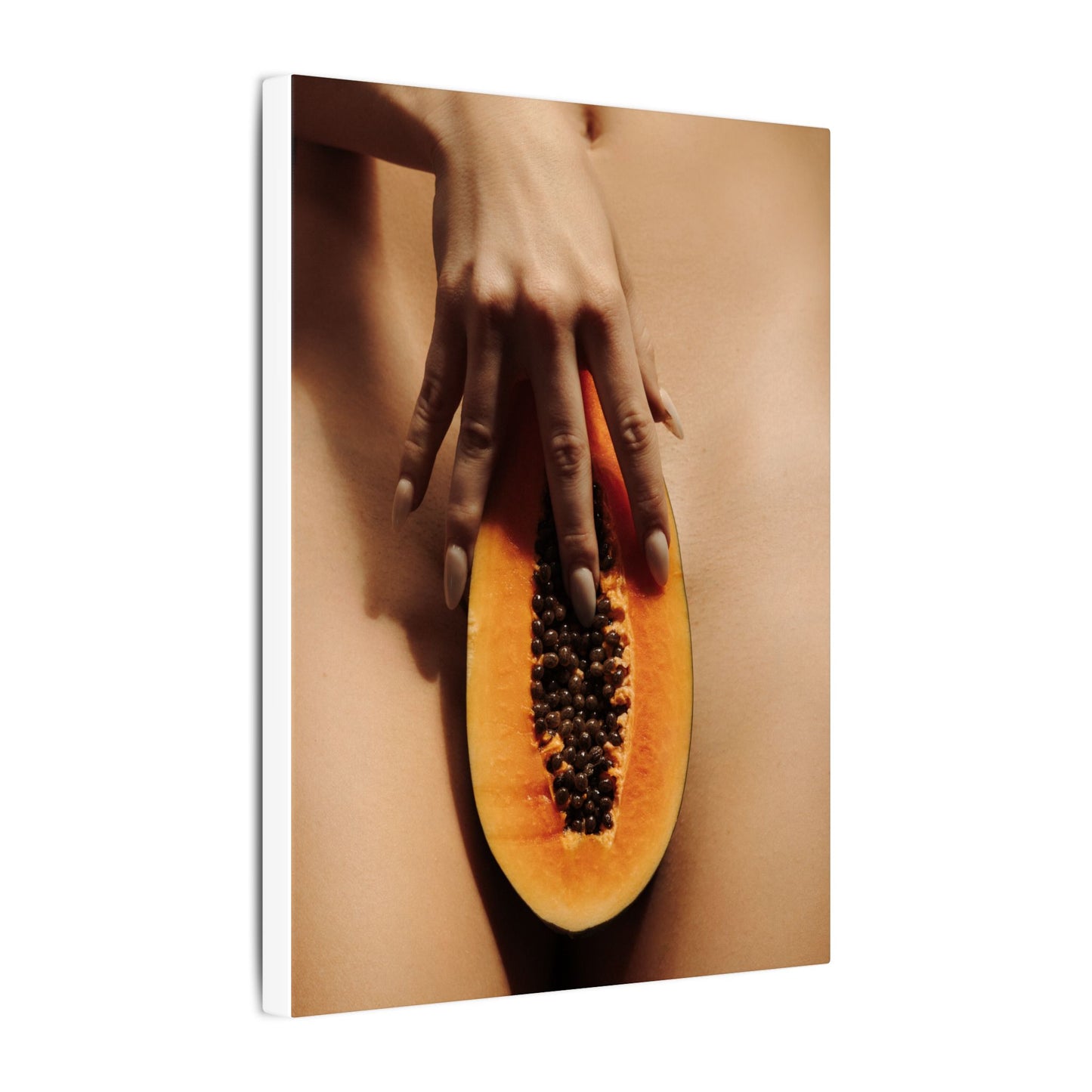 Sensual Papaya Art Canvas