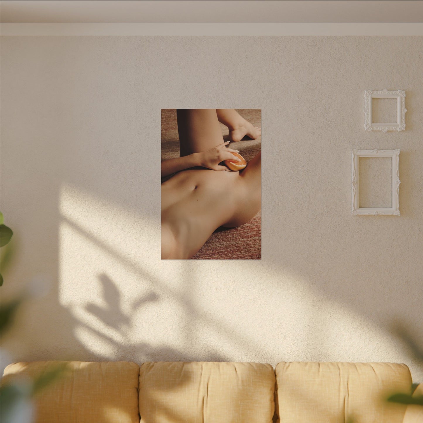 Matte Stretched Canvas - Sensual Retro Nude Art Print