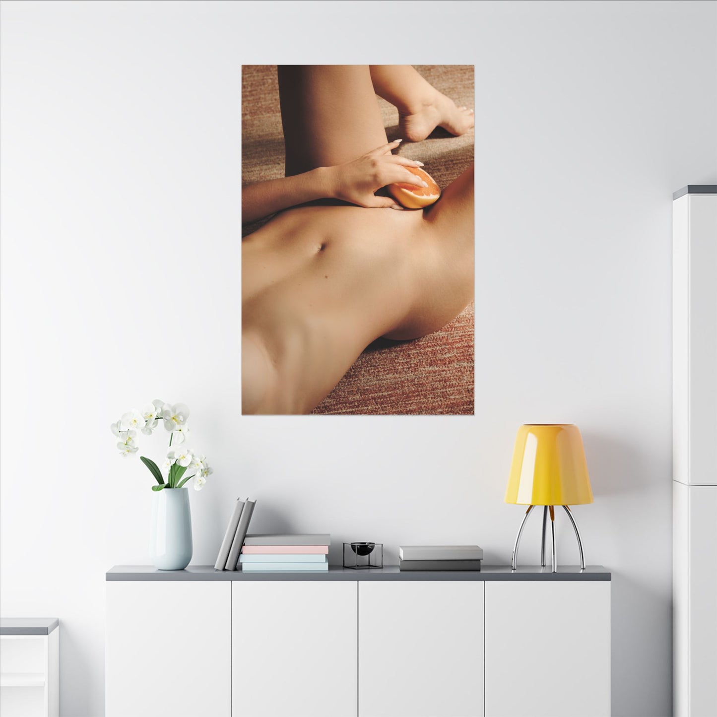 Matte Stretched Canvas - Sensual Retro Nude Art Print