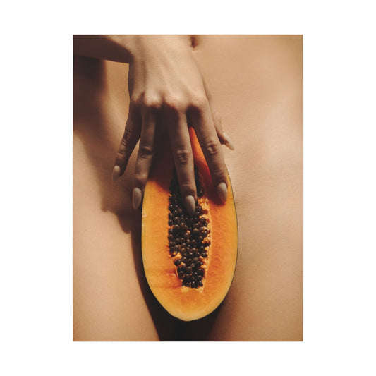 Sensual Papaya Art Canvas