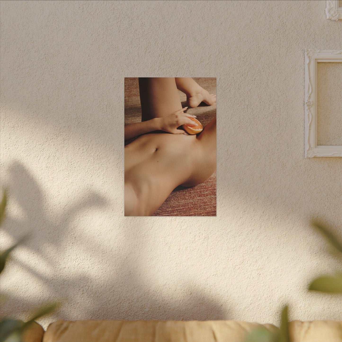 Matte Stretched Canvas - Sensual Retro Nude Art Print