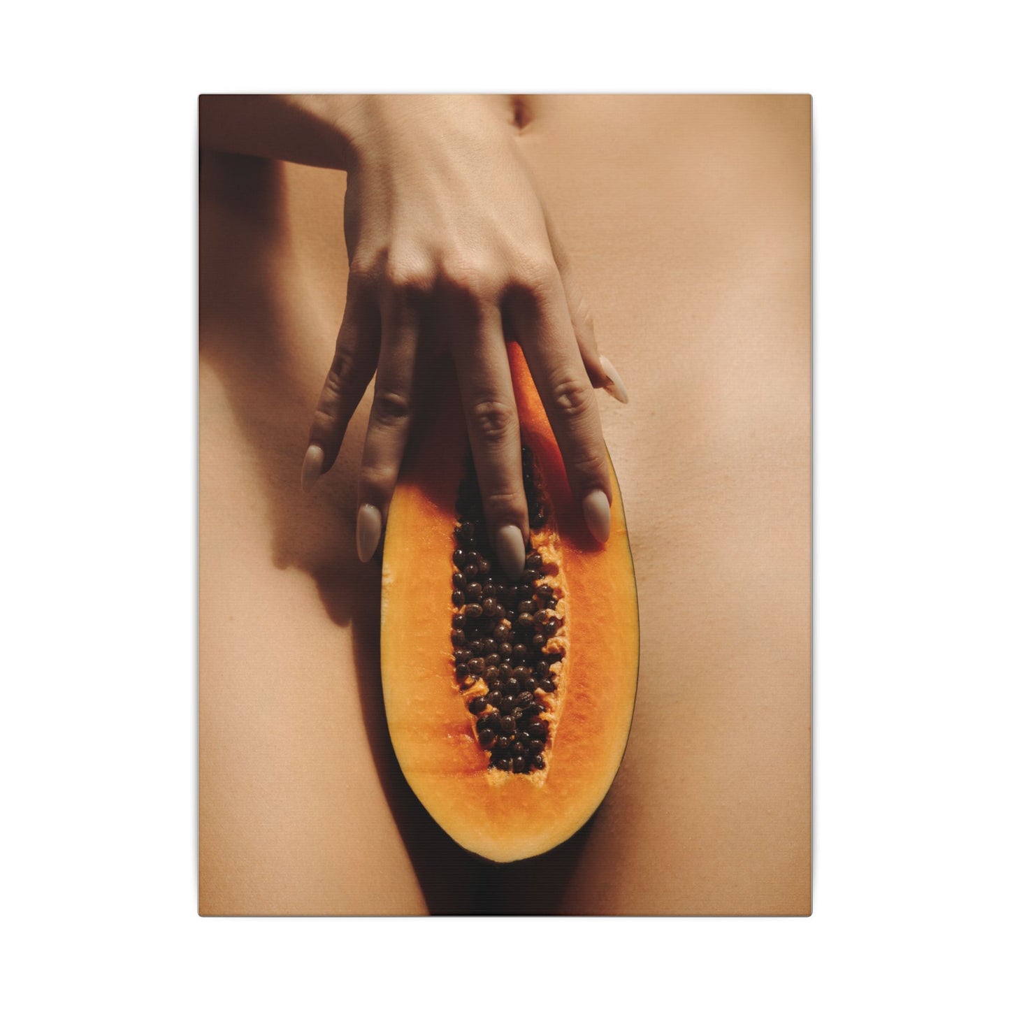 Sensual Papaya Art Canvas