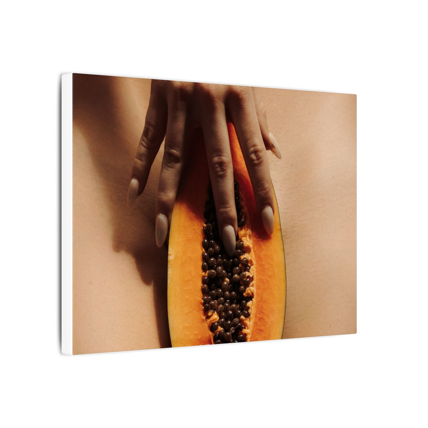Sensual Papaya Art Canvas