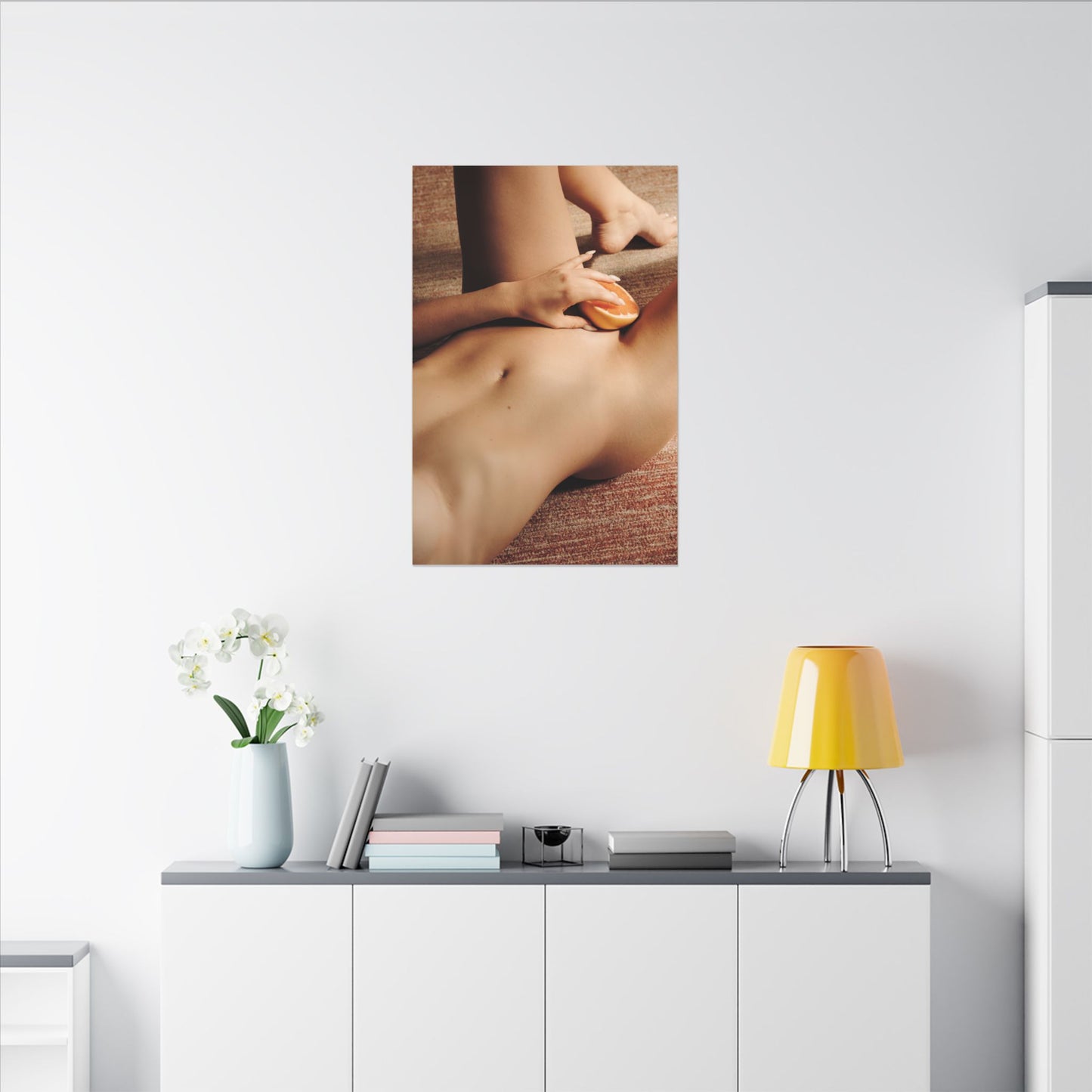 Matte Stretched Canvas - Sensual Retro Nude Art Print