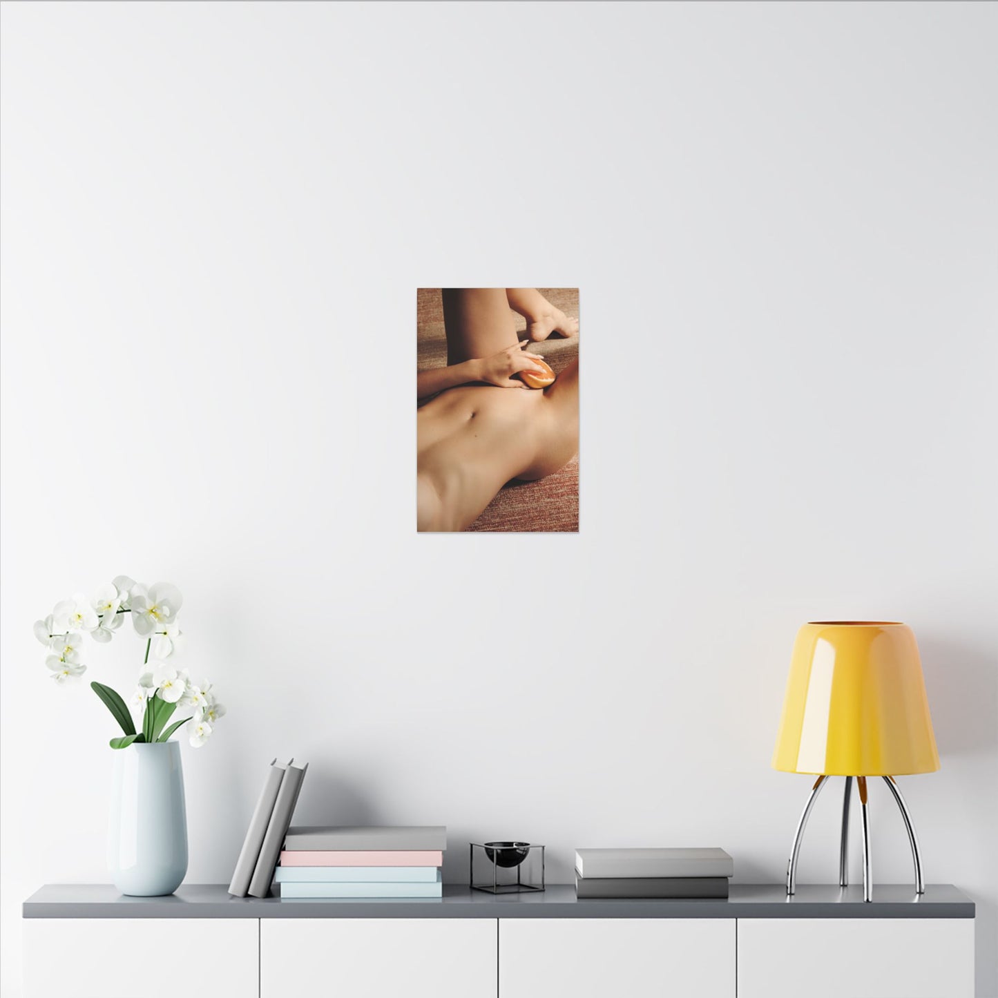 Matte Stretched Canvas - Sensual Retro Nude Art Print