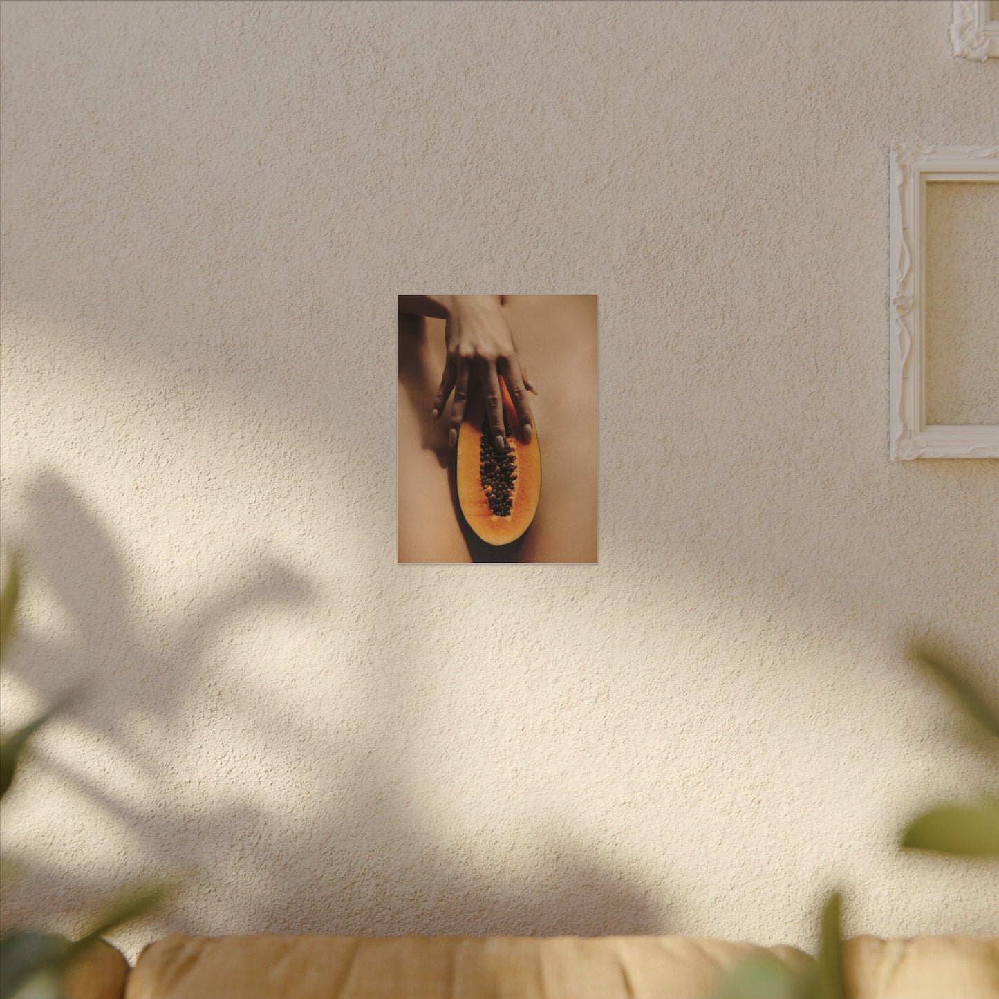 Sensual Papaya Art Canvas