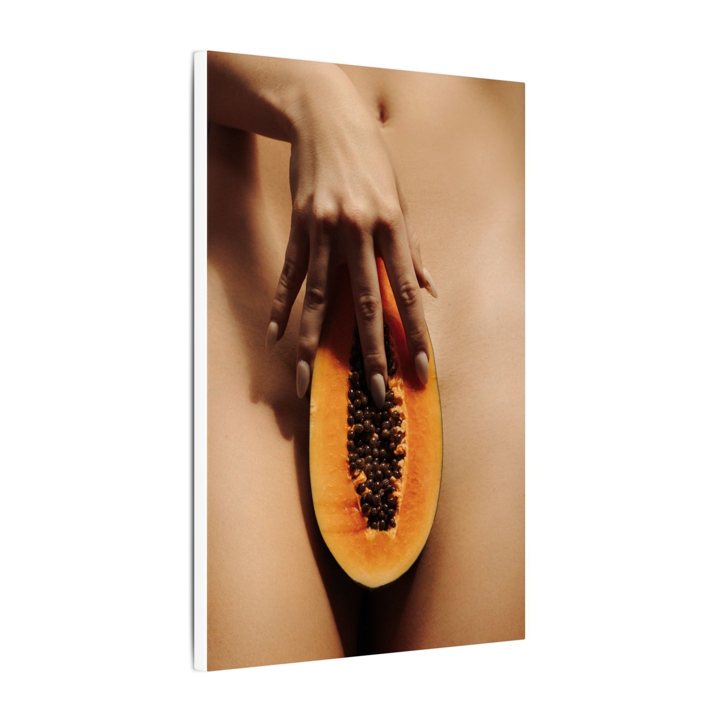 Sensual Papaya Art Canvas