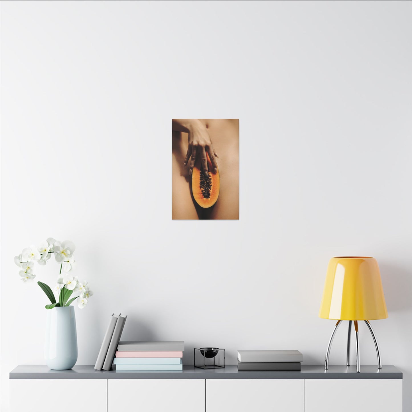 Sensual Papaya Art Canvas